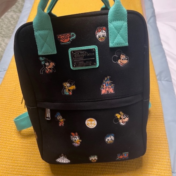 Disney Parks Loungefly Mickey And Friends Castle Canvas Loungefly Backpack